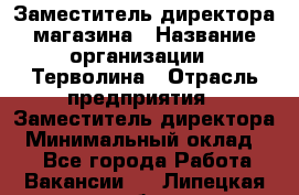 Заместитель директора магазина › Название организации ­ Терволина › Отрасль предприятия ­ Заместитель директора › Минимальный оклад ­ 1 - Все города Работа » Вакансии   . Липецкая обл.